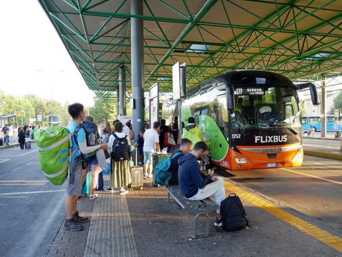 You can get from Milan to Rome by bus