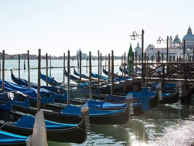 Gondolas on a raid - it's worth going on excursions to Venice in March!